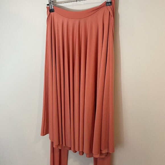 Henkaa Sakura Convertible Midi Dress One Size Peach Pink Coral Multi-way EUC - Picture 3 of 9